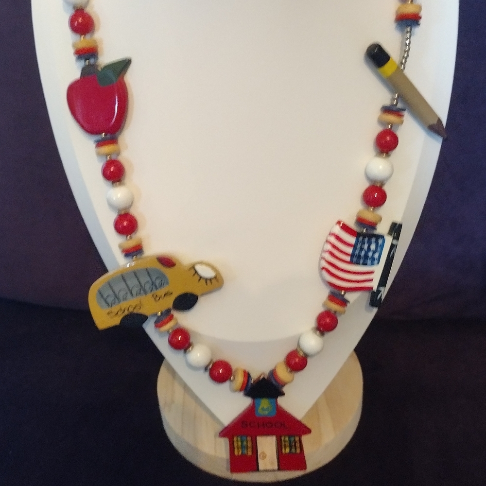 Colorful School Theme Necklace